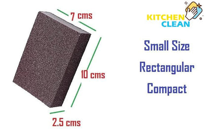Multipurpose sand scrub sponge pad from 19357, ideal for kitchen cleaning and scrubbing tough stains on various surfaces.