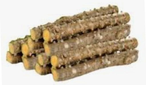 Close-up of Giloy Sticks Basil Seeds in natural packaging, showcasing the small, dark seeds used for planting and herbal remedies.