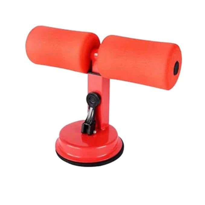 Home sit-up bar with foam handles and rubber suction seat for abdominal workouts, push-ups, and fitness training at home.