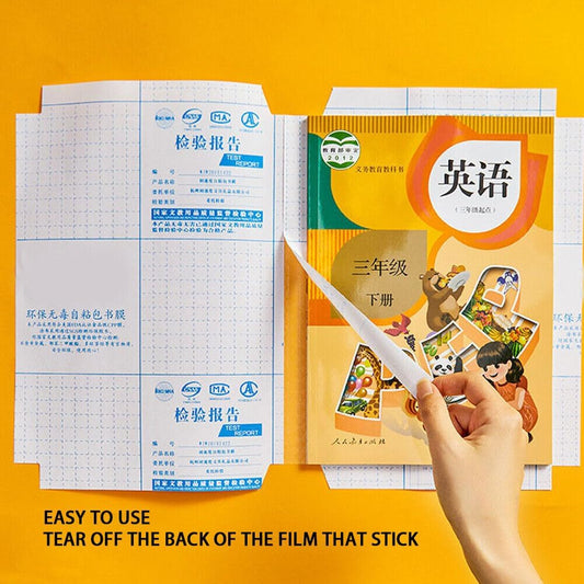 Set of 30 waterproof A4 book binding covers with transparent sticker film, self-adhesive protective paper for textbooks and folders.