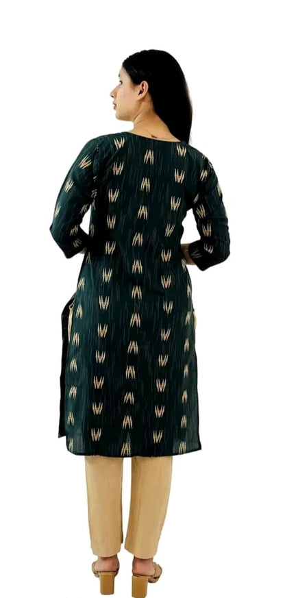 Women's kurti set with matching pant and dupatta, stylish and comfortable traditional Indian attire from 19671 brand.