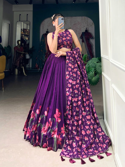 Womens Lehenga Choli with traditional and sparkling design in vibrant colors, featuring intricate embroidery and embellishments.