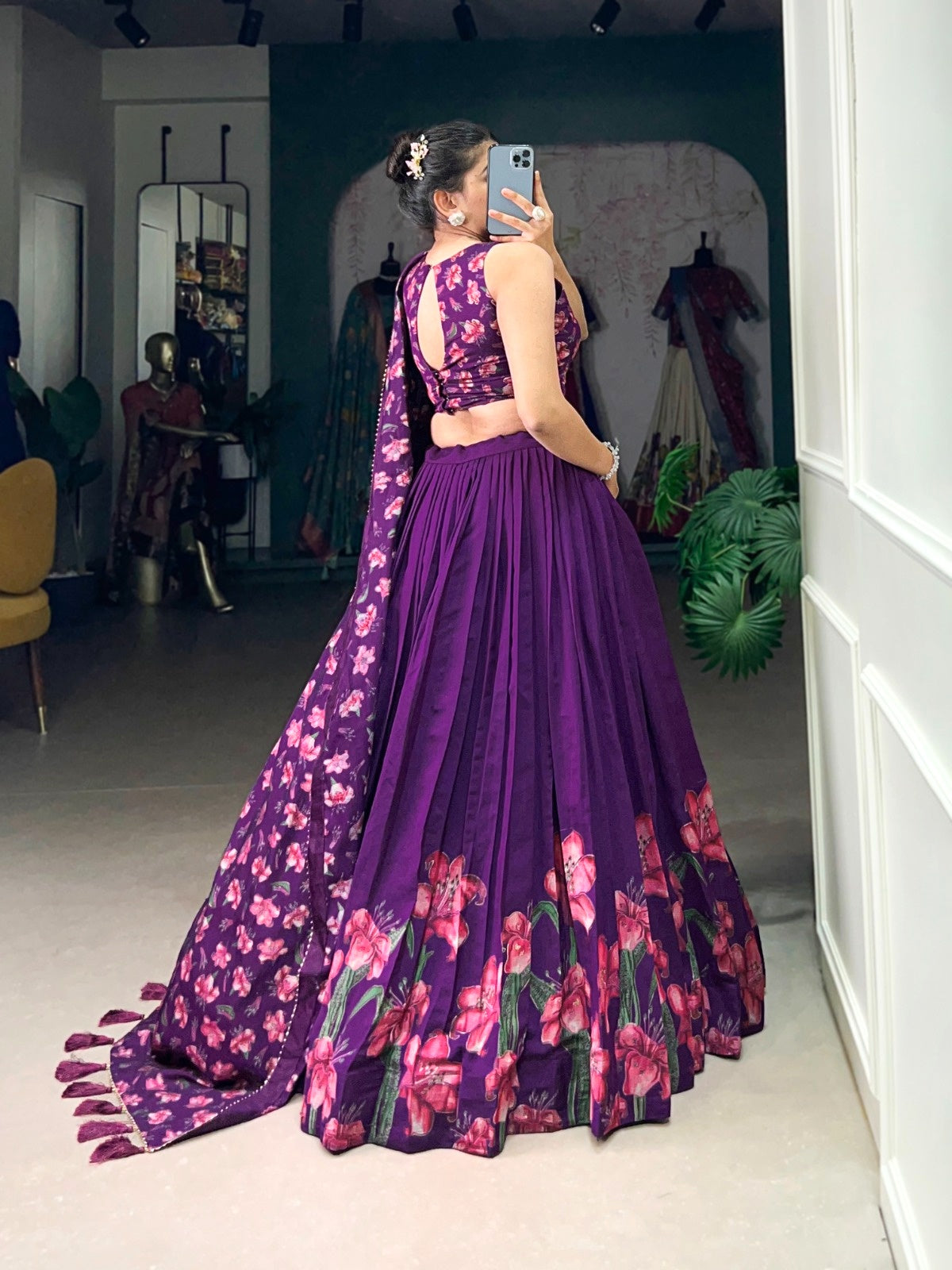 Women's Lehenga Choli by 19231 featuring traditional embroidery and sparkling embellishments, perfect for festive occasions.