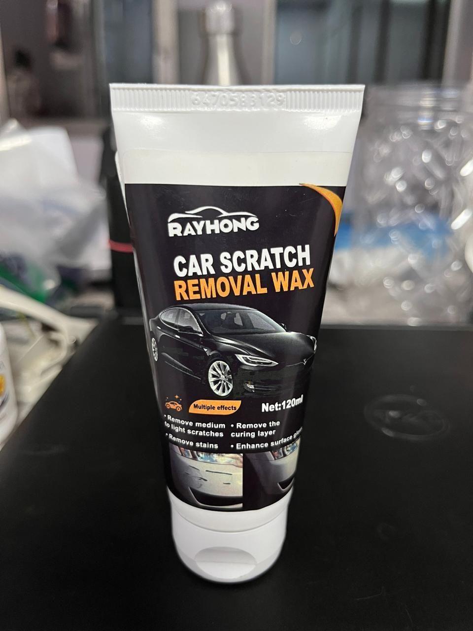18058 car scratch removal wax pack with car sponges, showing sponge applicators and wax for vehicle scratch repair.