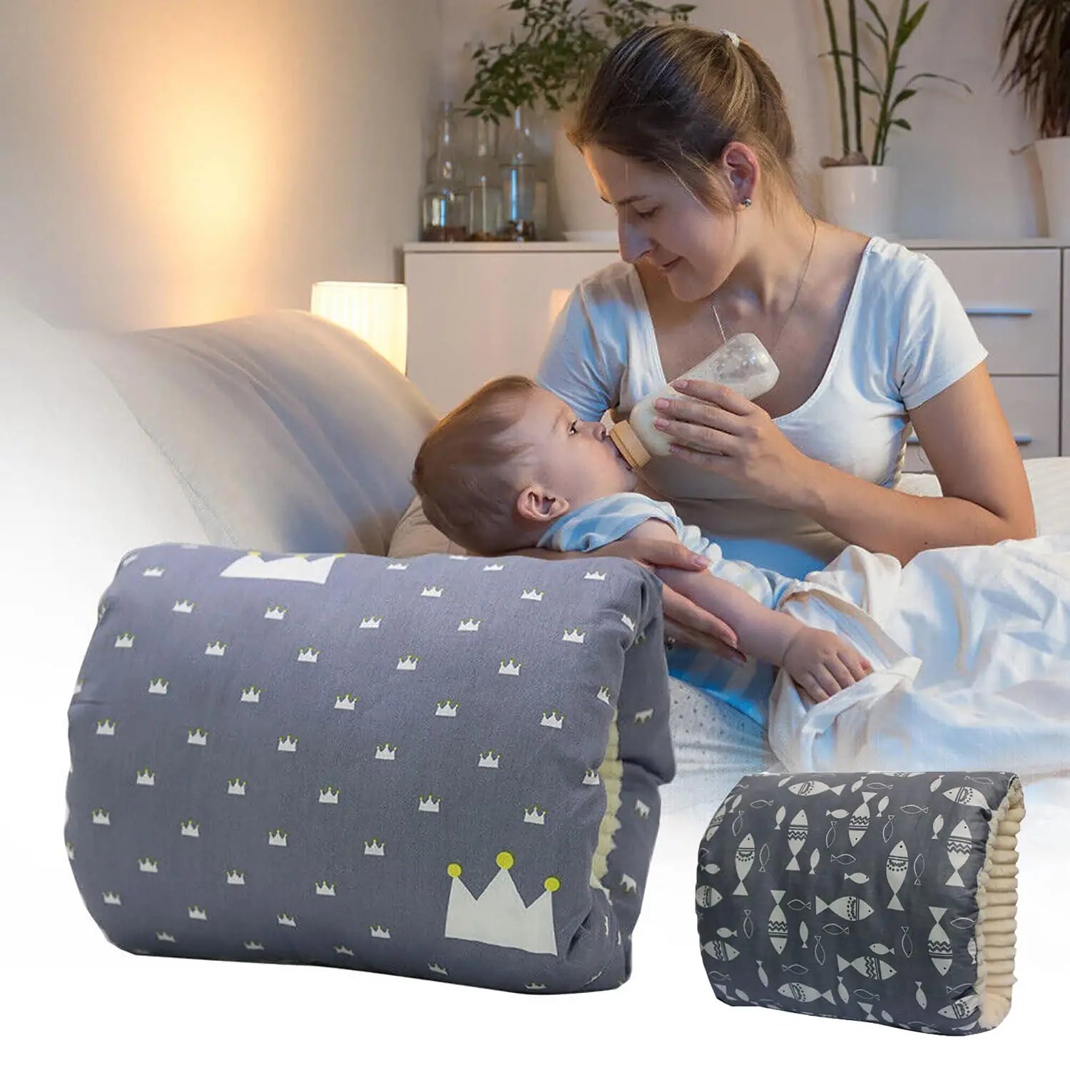 Soft Cozie Cradle Baby Nursing Pillow by 19378, cozy feeding pillow designed for comfortable baby support and nursing.