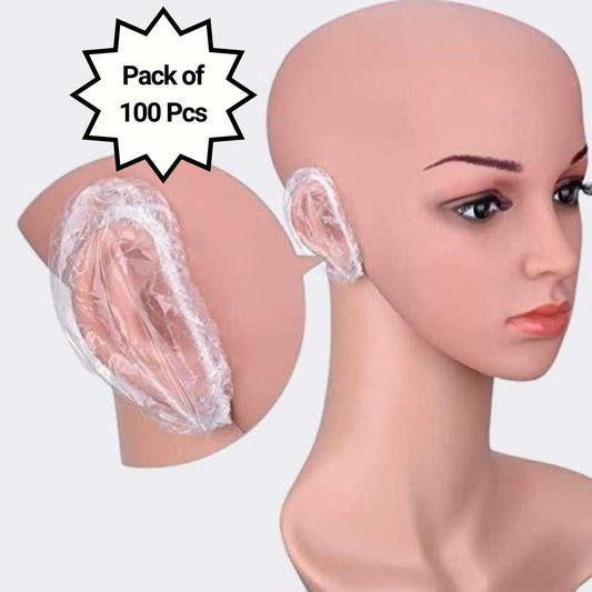 Pack of 100 bathing ear cover caps from 19378, designed for ear protection during bathing and swimming activities.