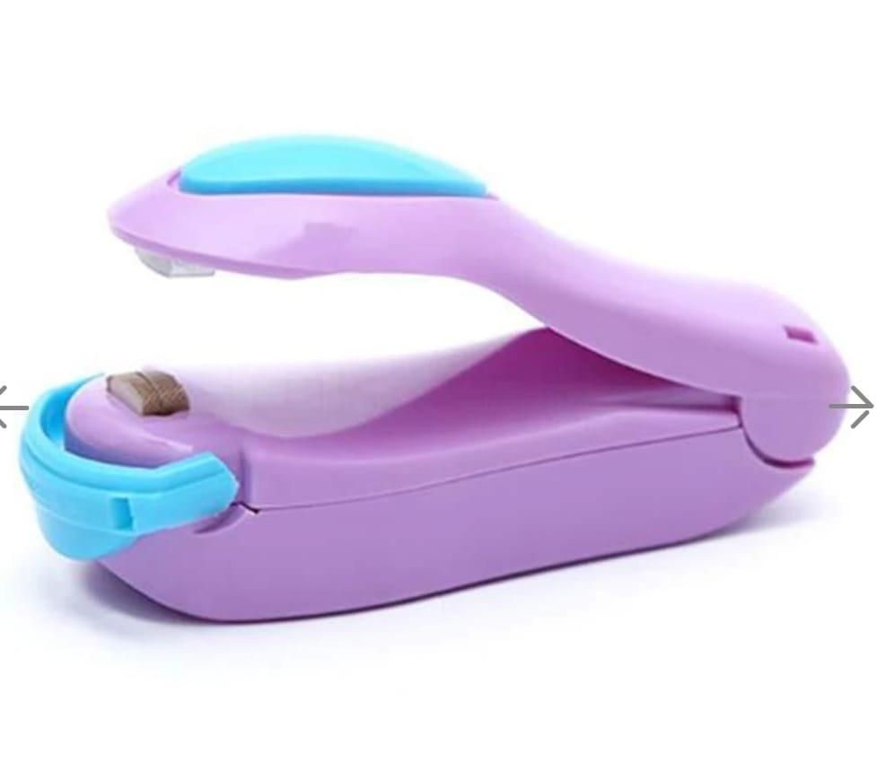 Handheld plastic mini heat sealing machine from 19378, a compact kitchen tool for sealing plastic bags.