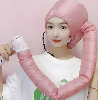 Hooded hair dryer diffuser cap for curly hair by brand 19378, designed to speed up drying and enhance curls.