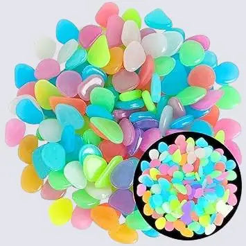 Colorful glow rocks for Diwali decorations, decorative pebbles with mixed vibrant colors, ideal for festive DIY home decor.