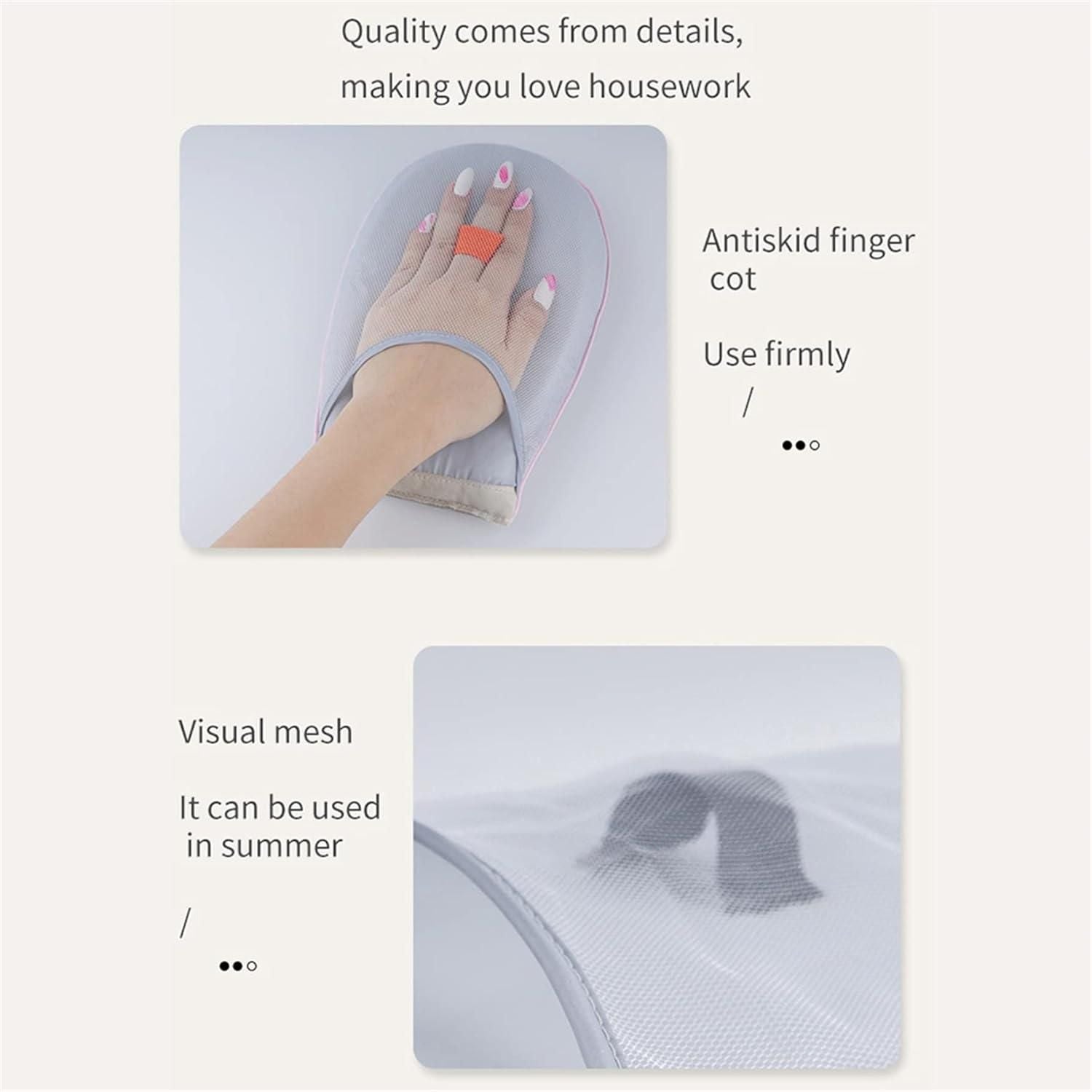 Pair of garment steamer ironing gloves from 19378, part of a kitchen tool set, designed to protect hands during steaming.
