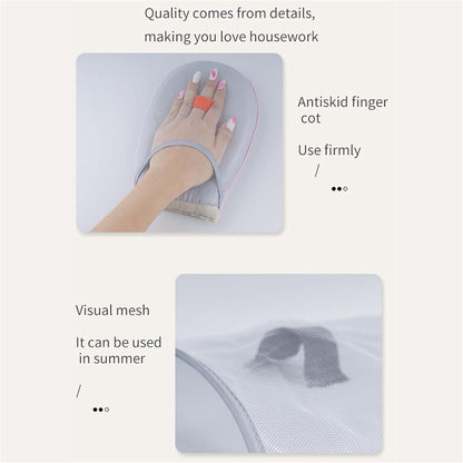 Pair of garment steamer ironing gloves from 19378, part of a kitchen tool set, designed to protect hands during steaming.