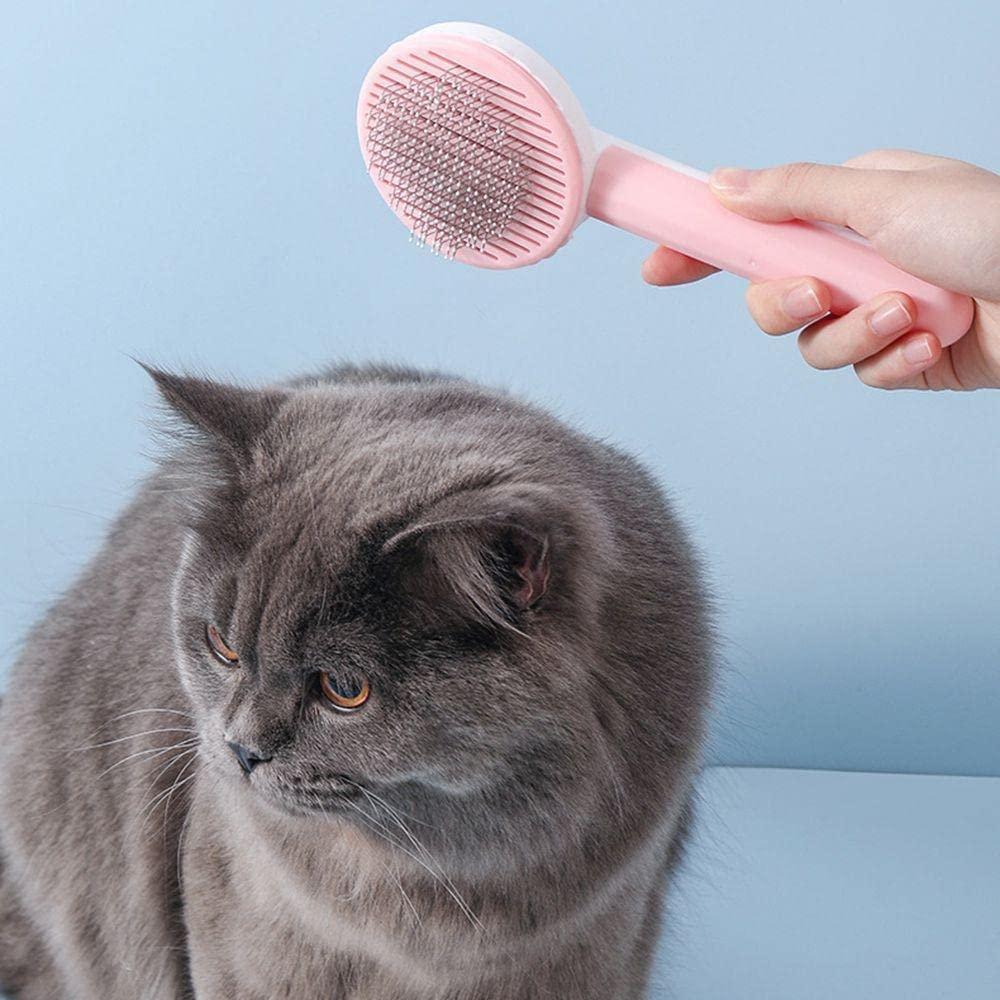 Close-up of a pet hair removal brush from 19378, designed for effective pet hair cleaning and grooming.