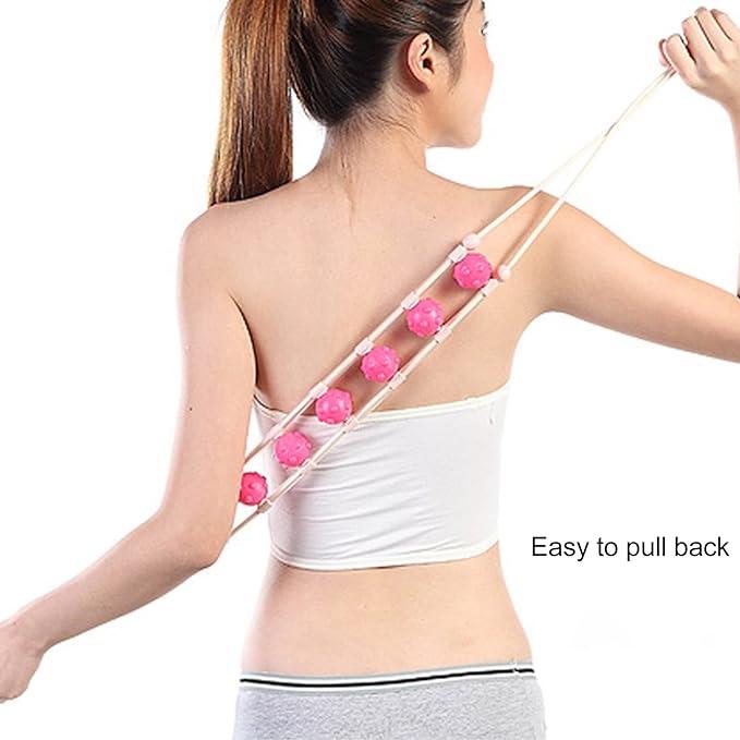 Manual massage roller strap for muscle relief, featuring adjustable straps and ergonomic design for effective self-massage therapy.