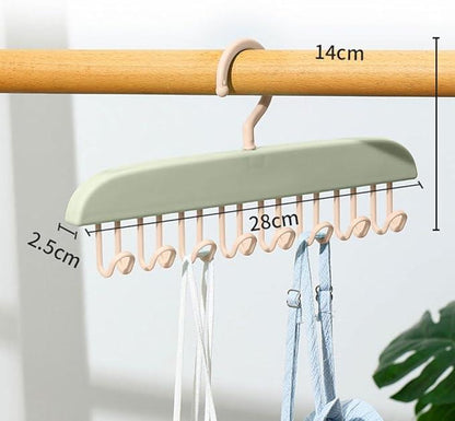 Plastic closet hanger for underwear and clothes, multifunctional kitchen tool set, model 19378, displayed on a shelf.