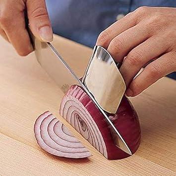 Stainless steel finger cutting protector hand from 19378 kitchen tool set, designed to prevent cuts during food preparation.