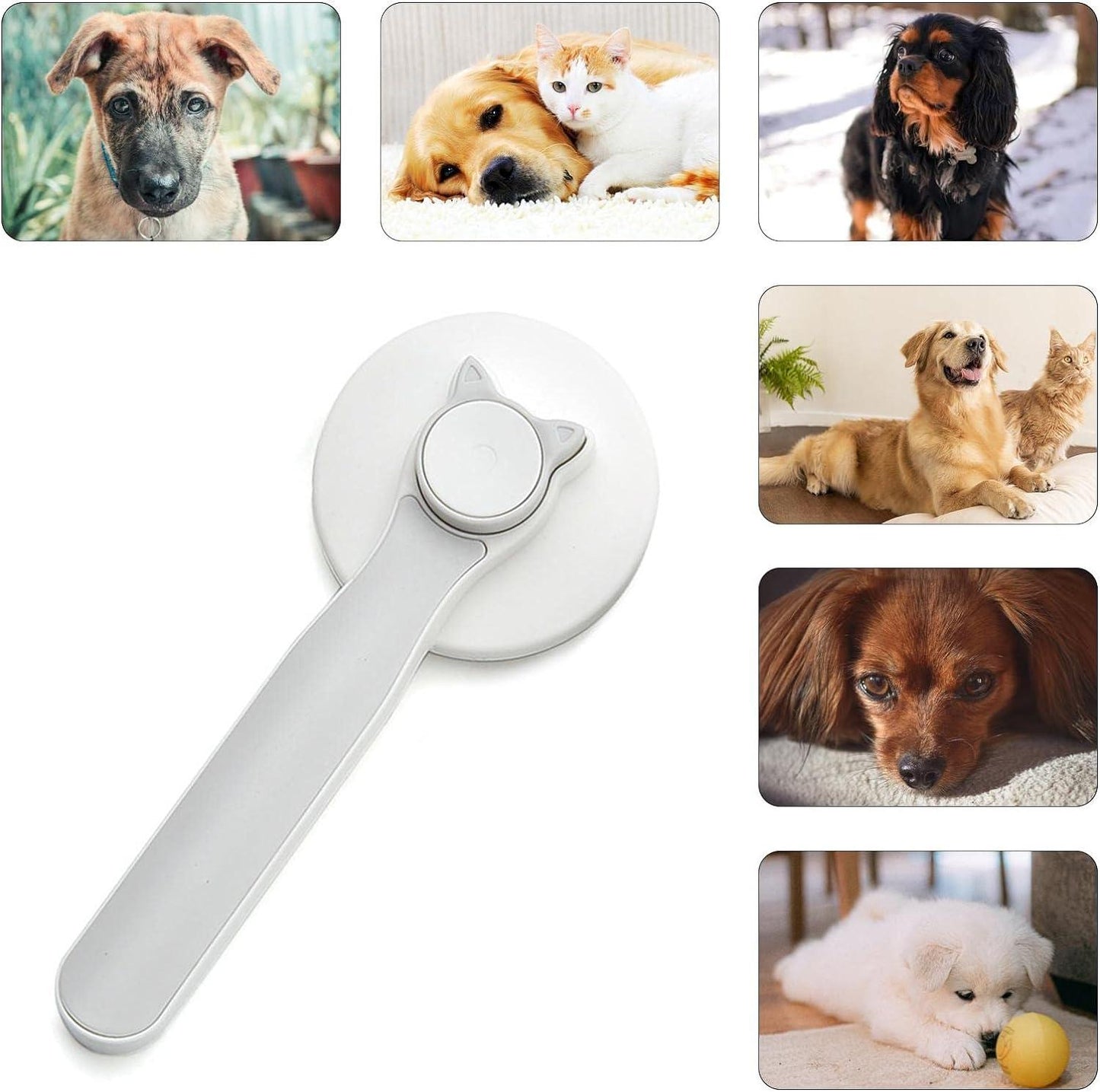 Pet hair removal brush from 19378 showing a handheld tool with bristles designed to remove pet hair from furniture and clothing.