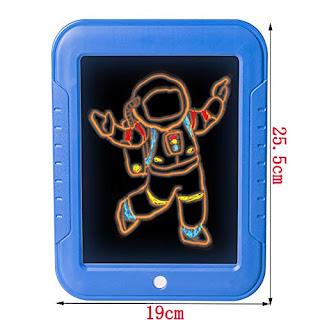 Kids light-up writing tablet from 19378 with illuminated surface, designed for children to draw and write easily.