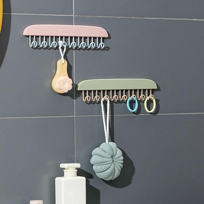 Plastic closet hanger for underwear and clothing, multifunctional kitchen tool set, model 19378, with smooth finish and sturdy design.