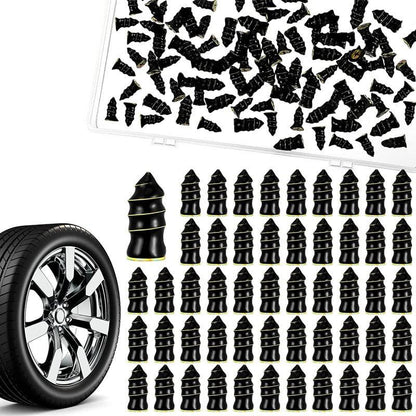 Pack of 10 motorcycle and car tire repair nails for fast self-service, suitable for use with car brushes and dusters.