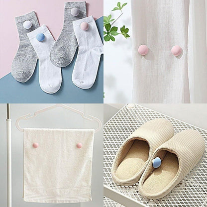 Mushroom shape quilt bedsheet fixing clips by 19378, power tool accessories, showing six clips with mushroom design on fabric.