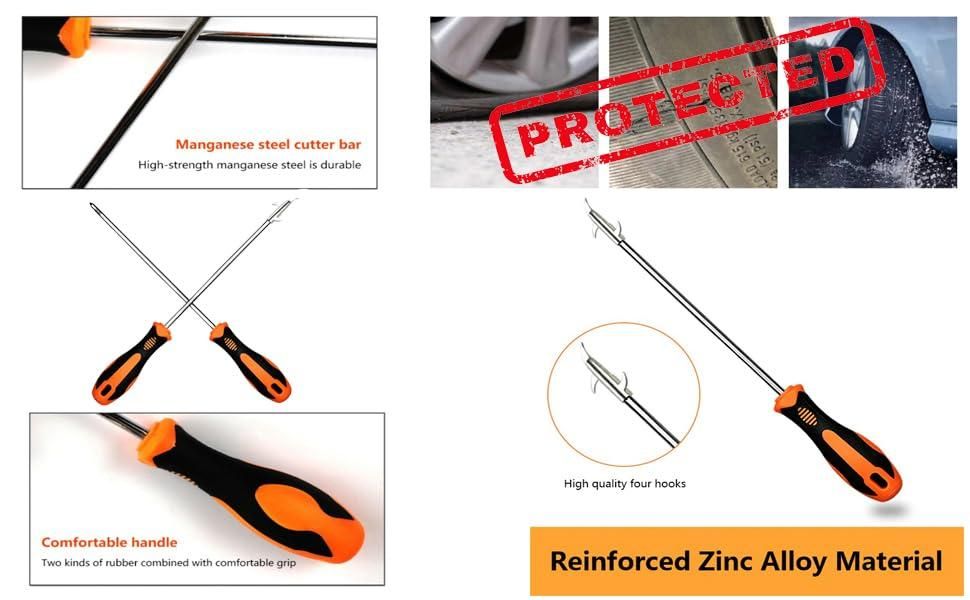 19378 2-in-1 car tyre stone removing tool with brush and duster for cleaning car tires and wheels effectively.