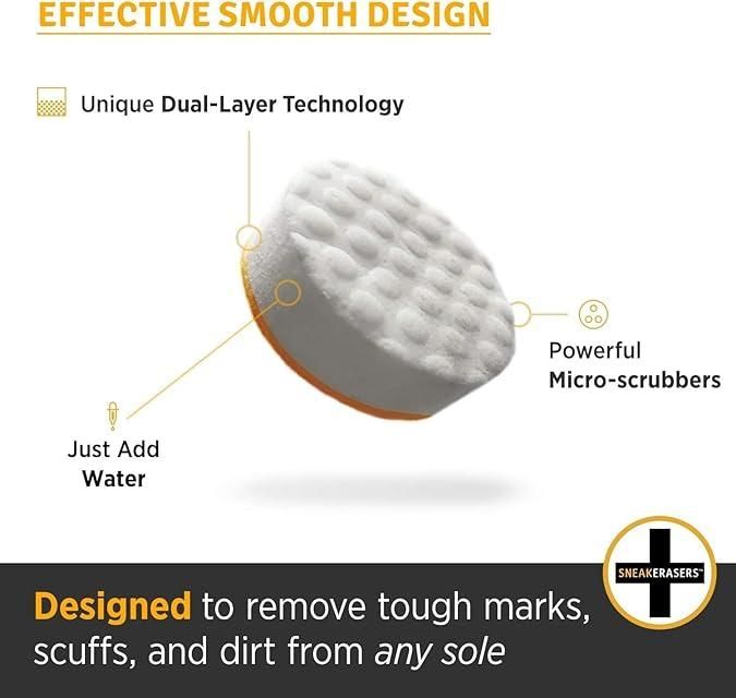 Dual-sided sponge from 19378 multipurpose shoes cleaner set, ideal for cleaning shoes and kitchen tools.