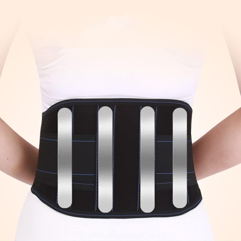 Self-heating back support brace for waist and abdomen by 19378, designed for lower back pain relief and posture support.