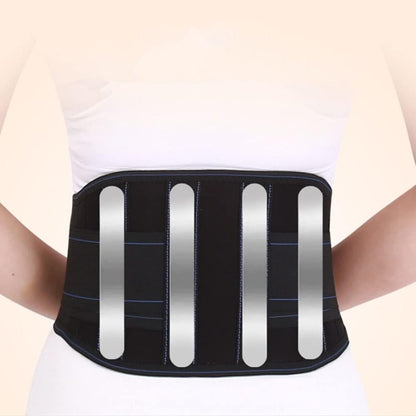 Self-heating back support brace for waist and abdomen by 19378, designed for lower back pain relief and posture support.