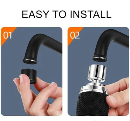 Kitchen sink faucet extender with 360° swivel and built-in filter, part of 19378 kitchen tool set for versatile water flow
