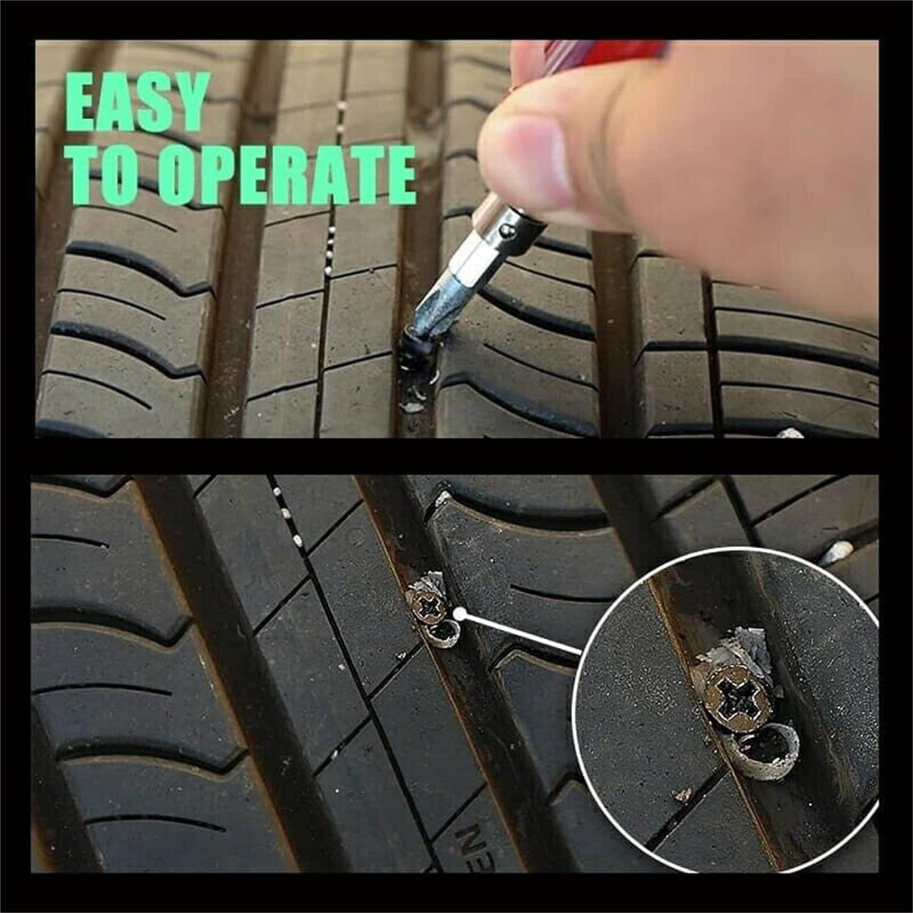 Pack of 10 motorcycle and car tire repair nails for fast self-service tire repairs, compatible with various vehicle types.