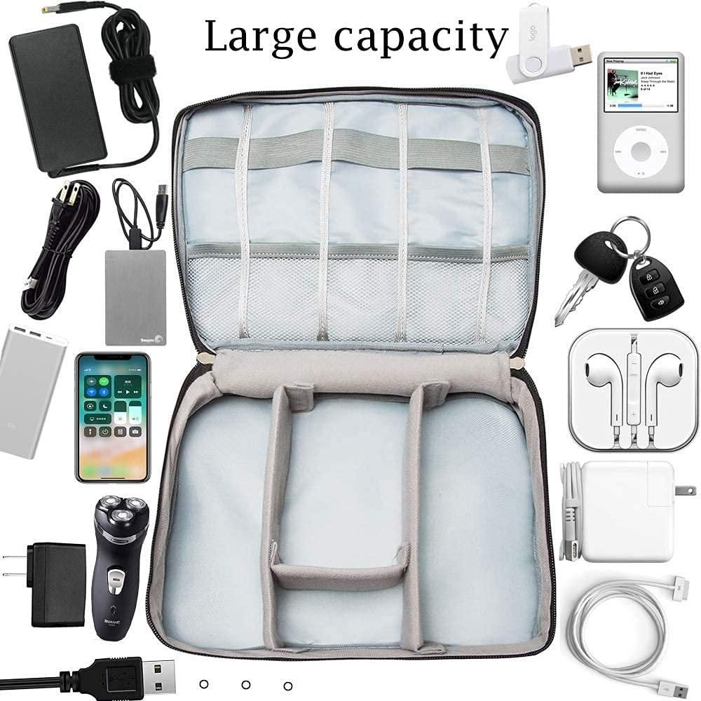 Universal carry travel gadget bag for cables and plugs, compact kitchen tool set by 19378 with organized compartments.