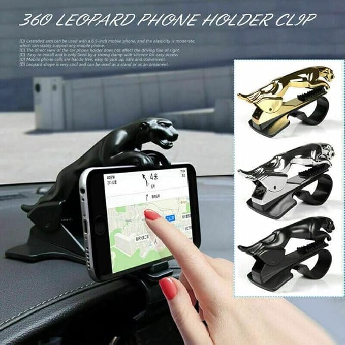 Jaguar car mobile holder for slot cars and race track accessories, designed to securely hold mobile devices during racing gameplay.