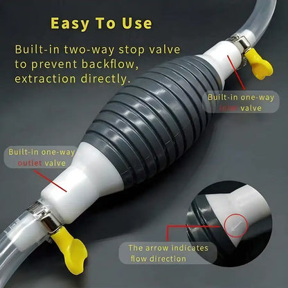 Car oil and water transfer pump from 19378, designed for car, bike, garage, and emergency use, with a durable, portable build.