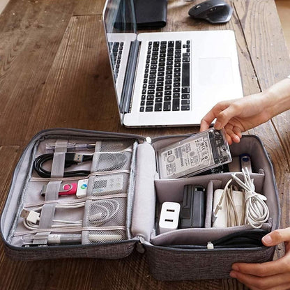Universal carry travel gadget bag for cables, plugs, and accessories, in a compact kitchen tool set by 19378.