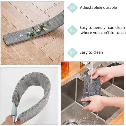 Retractable gap dust cleaner from 19378 kitchen tool set, showing a compact cleaning tool with a extendable handle and brush attachment.