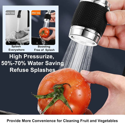 360° swivel kitchen sink faucet extender with built-in filter, part of 19378 kitchen tool set, enhances water flow and accessibility