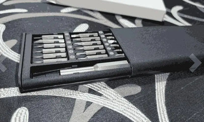 Set of 24 precision screwdrivers for kitchen tool repairs, featuring ergonomic handles and magnetic tips for easy use.