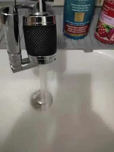 360° swivel tap sink faucet extender with filter, part of 19378 kitchen tool set, shown with flexible spout and water filter attachment.