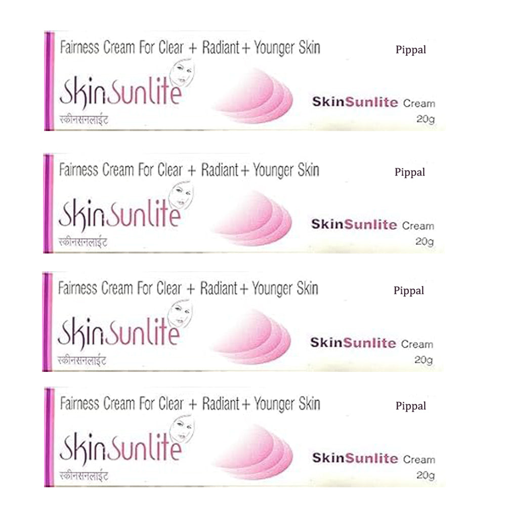 Skin Sunlite Cream Fairness face moisturizer in 20G packs, featuring a smooth, lightweight cream for clear, radiant skin.