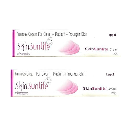 Two 20g jars of 6255 Skin Sunlite Cream Fairness face moisturizer with clear packaging and labels visible.