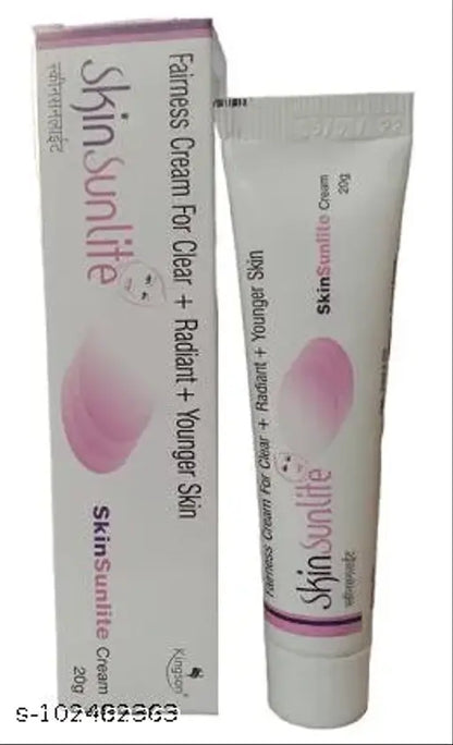 Skin Sunlite Cream Fairness face moisturizer pack of 5, 20G each, for clear, bright skin, by brand 6255.