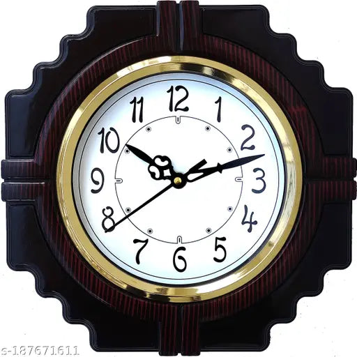 Premium quality analog wall clock with a round face and clear black hands, designed for stylish home or office decor.