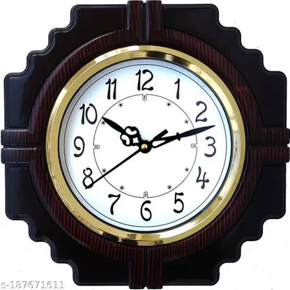 Premium quality analog wall clock with a round face and clear black hands, designed for stylish home or office decor.
