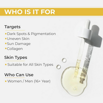 1361 Proskire Advance Vitamin C Serum face oil bottles, clear packaging, with dropper applicators for brightening skincare.