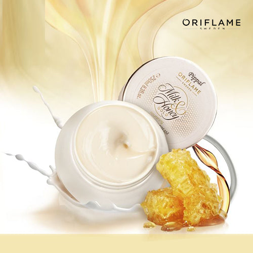 Milk & Honey Gold nourishing hand and body cream by 6255, creamy moisturizer with gold accents, in a jar.