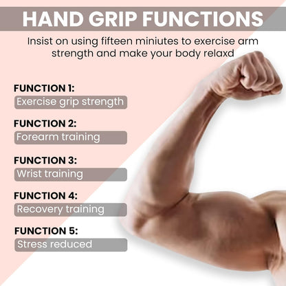 Orange and black hand grip strengthener by 19226, adjustable resistance hand gripper for grip and forearm workout, injury recovery.