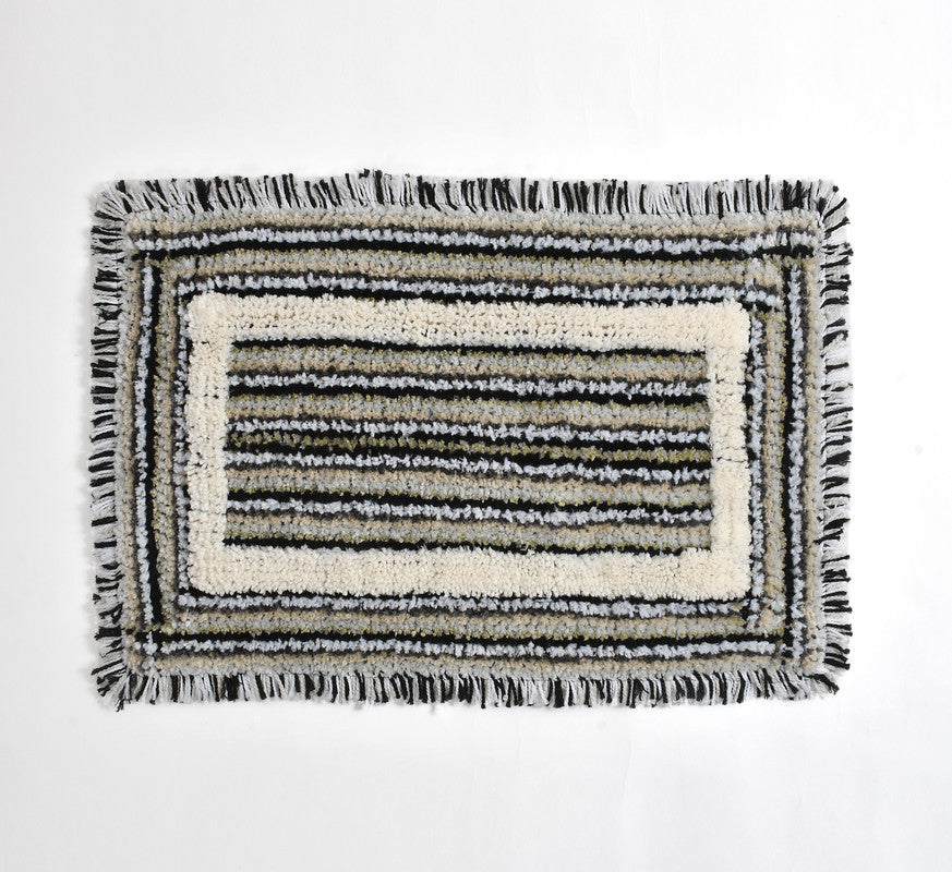 Set of two 40x60cm microfiber anti-skid washable bathmats with soft texture and non-slip backing, ideal for bathroom floors.