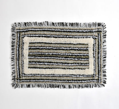 Set of two 40x60cm microfiber anti-skid washable bathmats with soft texture and non-slip backing, ideal for bathroom floors.