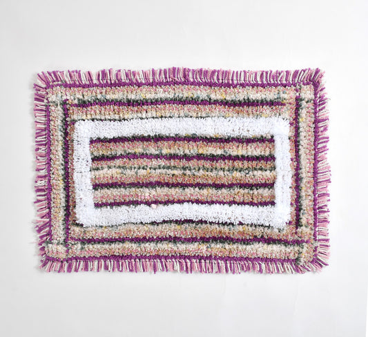 Pair of 40x60cm 19676 microfiber anti-skid washable bathmat doormats with soft, non-slip surface and absorbent texture.