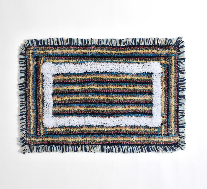 Pack of two 40x60cm microfiber anti-skid washable bathmats featuring soft, absorbent fabric and non-slip backing.